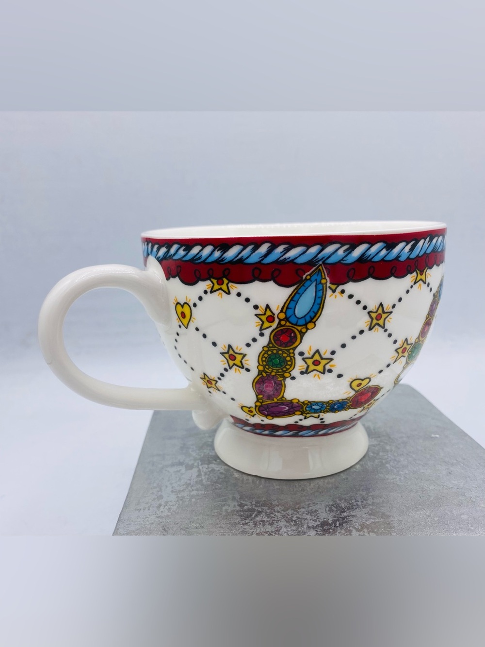 Brighton Decorative Large Coffee Tea Latte  Love Jeweled Mug 16oz Collectible